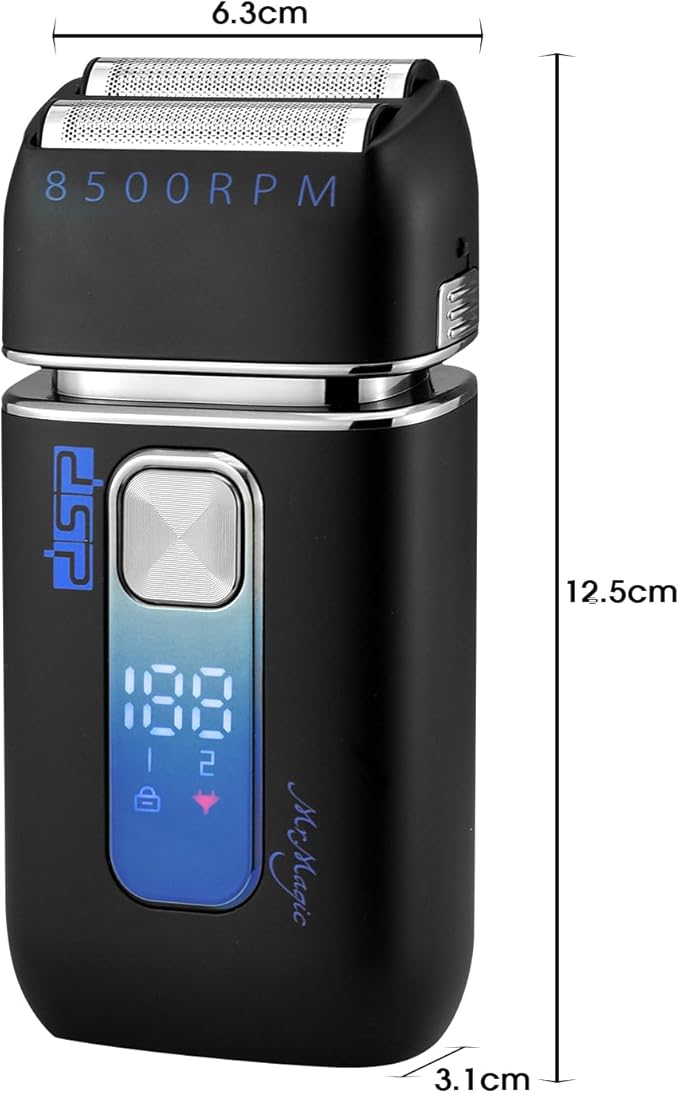 DSP Foil Shavers for Men, Electric Razors, Face Shaver with Pop Up Trimmer, Two-Speed Adjustable, Travel Lock, IPX6, Gift for Man
