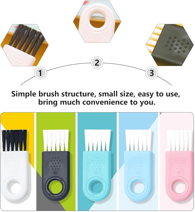 40 Pcs Electric Shaver Cleaning Brush Razor Duster Hair Clipper Cleaner White and Black Handle for Men's Grooming and Shaving Maintenance