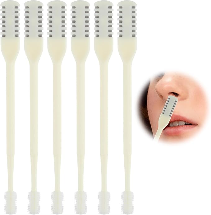 6 pcs Nose Hair Trimmer for Men Women Nasal Cutter, 2-in-1 Nasal Hair Cutter Mini Double Sided NasalHair Remover Tool Multipurpose Portable Trimmer Soft Cleaning Brush