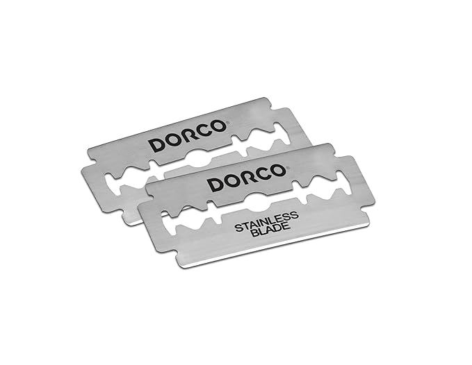 Dorco ST300 Platinum Extra Double Edge Razor Blades 500 Count, Premium Stainless Steel Shaving Blades, Super Sharp for Smooth, Precise Shave, Stocking Stuffers