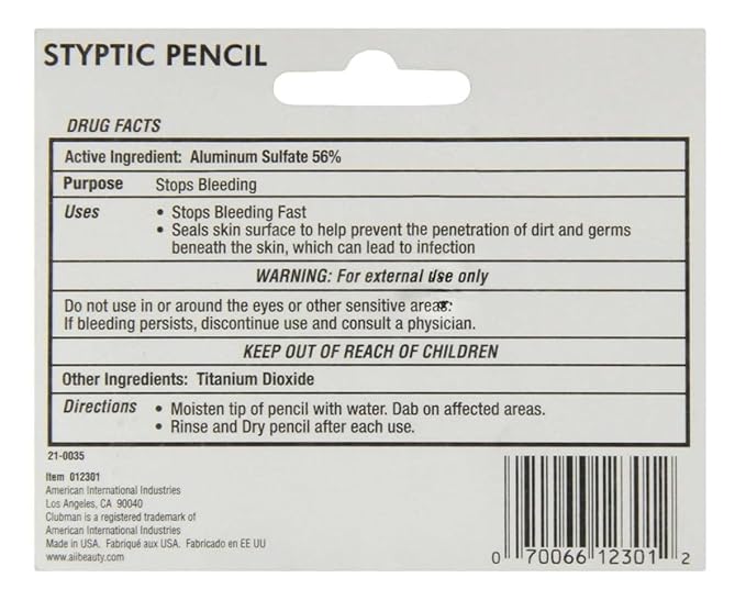 Styptic Pencil Twin Pack (Blister) (Pack of 3)