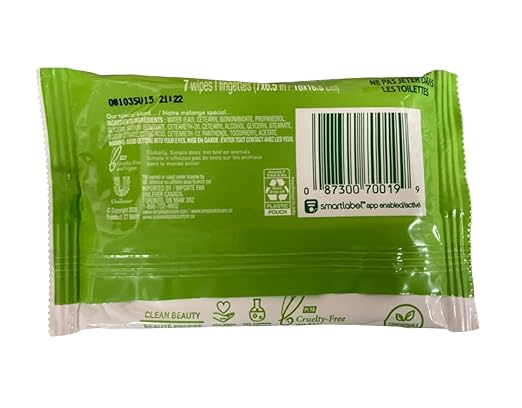 Simple Kind Cleansing Facial Wipes - 7 per Pack - 20 Packs per case.