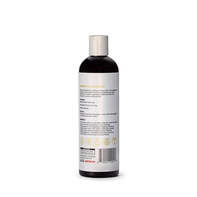 Thickening Shampoo – Volumizing and Strengthening Formula with Aloe Vera & Pro-Vitamin B5 11.83 oz (2-pack, Tobacco Vanilla)