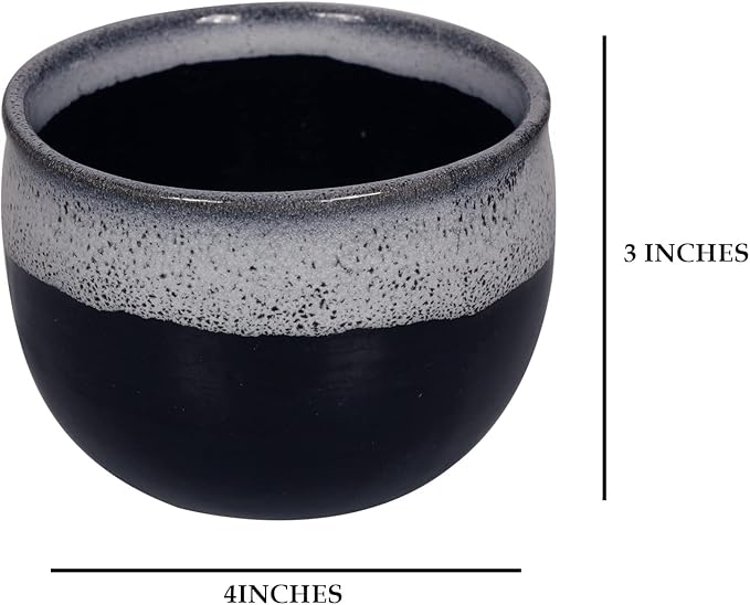 ETROVES 4 Inch Ceramic Shaving Soap Bowl - Shaving Mug for Men Shave Cream & Soap- Shaving Cup for Wet Shave (Blue White)