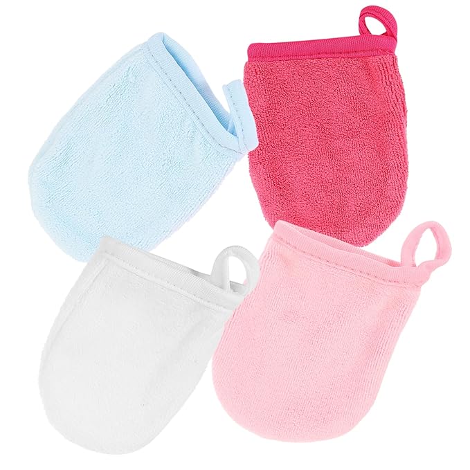 20pcs Comfortable Sleep Mask Mitts Face Cleaning Gloves Reusable Makeup Remover Mitts for Women Men