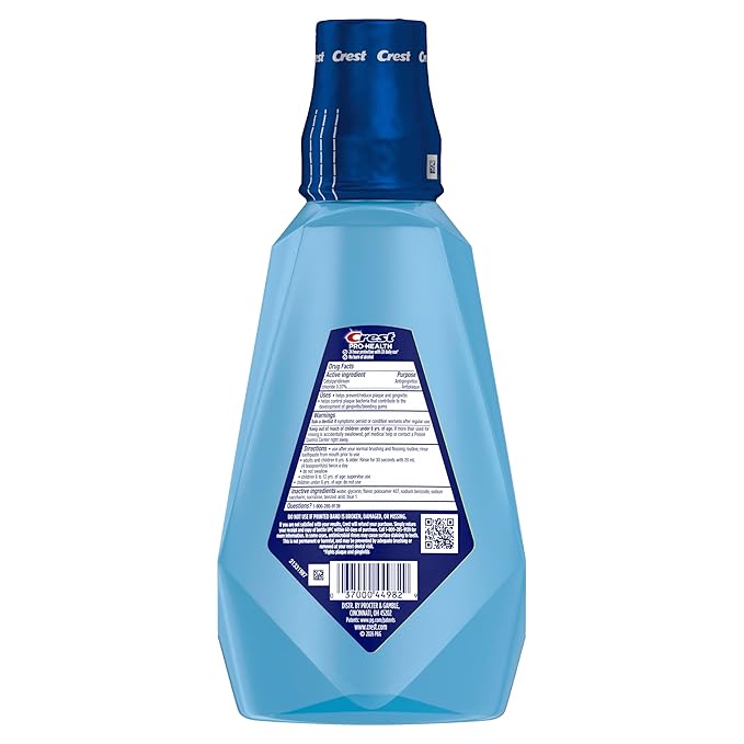 Crest Pro-Health Multi-Protection Mouthwash with CPC, Clean Mint, 1L (33.8 fl oz), Crest Mouthwash, Gingivitis Treatment