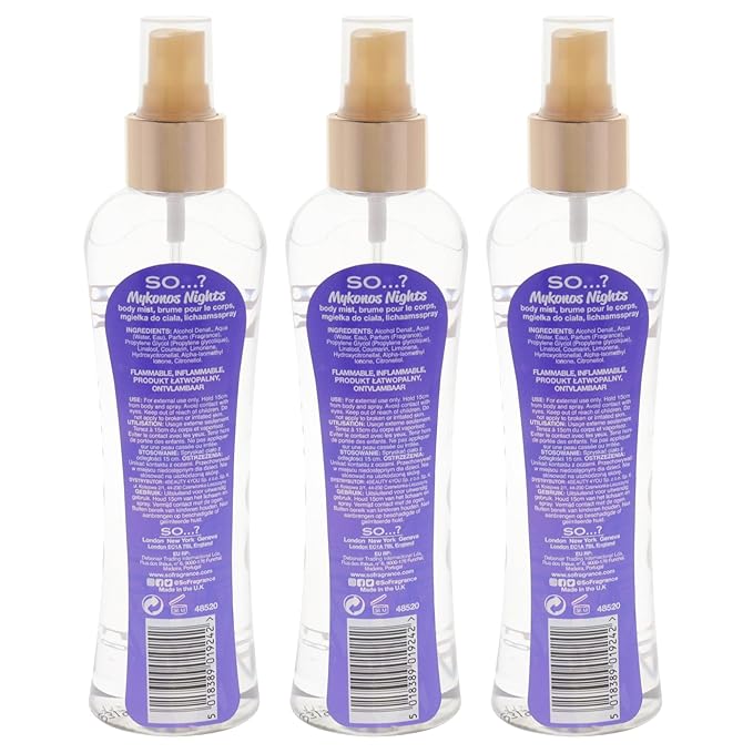Mykonos Nights Body Mist by So…? for Women - 6.9 oz Body Mist - Pack of 3