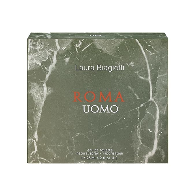 Laura Biagiotti Roma for Men - Classic and Elegant Scent - Opens with Grapefruit, Bergamot and Basil - Reveals Your Seductive and Masculine Side - Perfect for Date Night - 4.2 oz EDT Spray