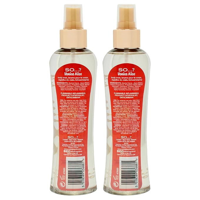 Venice Kiss Body Mist by So…? for Women - 6.9 oz Body Mist - Pack of 2