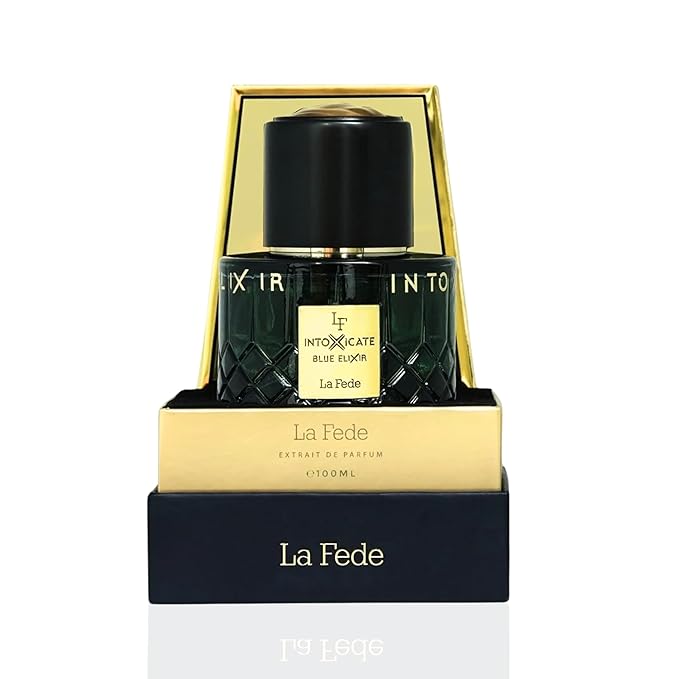 La Fede Intoxicate Blue Elixir Arabian Perfume for Men 100ML (3.4 OZ),Eau De Parfum Spray, Long Lasting Perfume, Enjoy the Luxurious & Sophisticated Fragrance With Fruity Scent for All Occasions