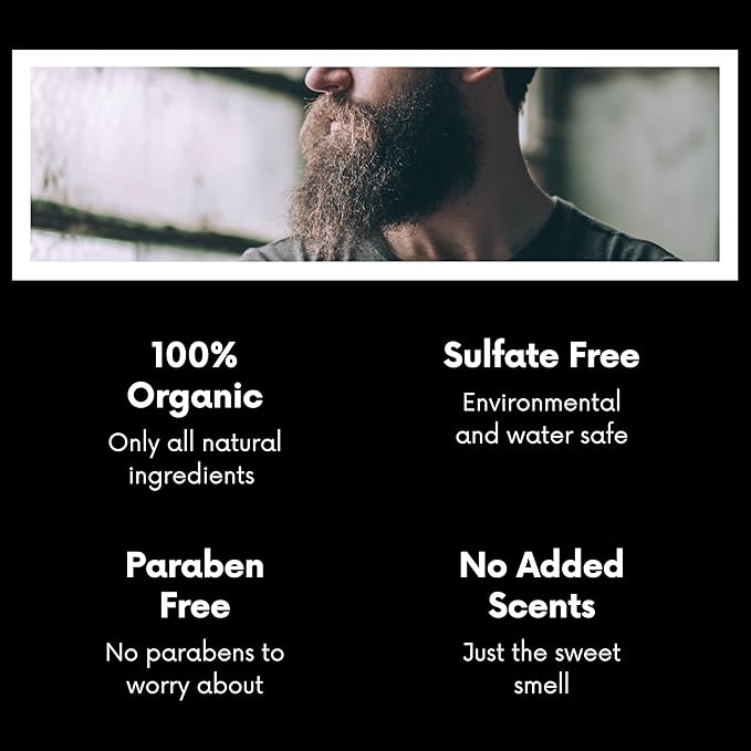 Morfose Ossion Beard Care Serum, Promotes Healthy Hair Growth, Fuller, Longer and Thicker Beard, Alleviates Itches, Eliminates Beardruff, Enriched with Argan and bitter Almond Oil, 50ml