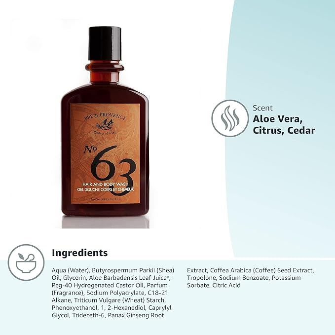Pre de Provence No.63 Men's Collection, Shower Gel