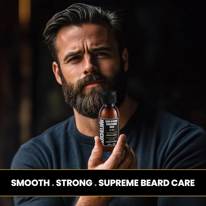 KUSCHELBAR Leave-In Conditioner Beard Balm | Beard Cream for Beard Growth | Cotton & Thyme Extracts | Deep Moisture, Nourishment & Frizz Control | Leave-In, Non-Greasy, Lightweight l 3,38 fl.oz