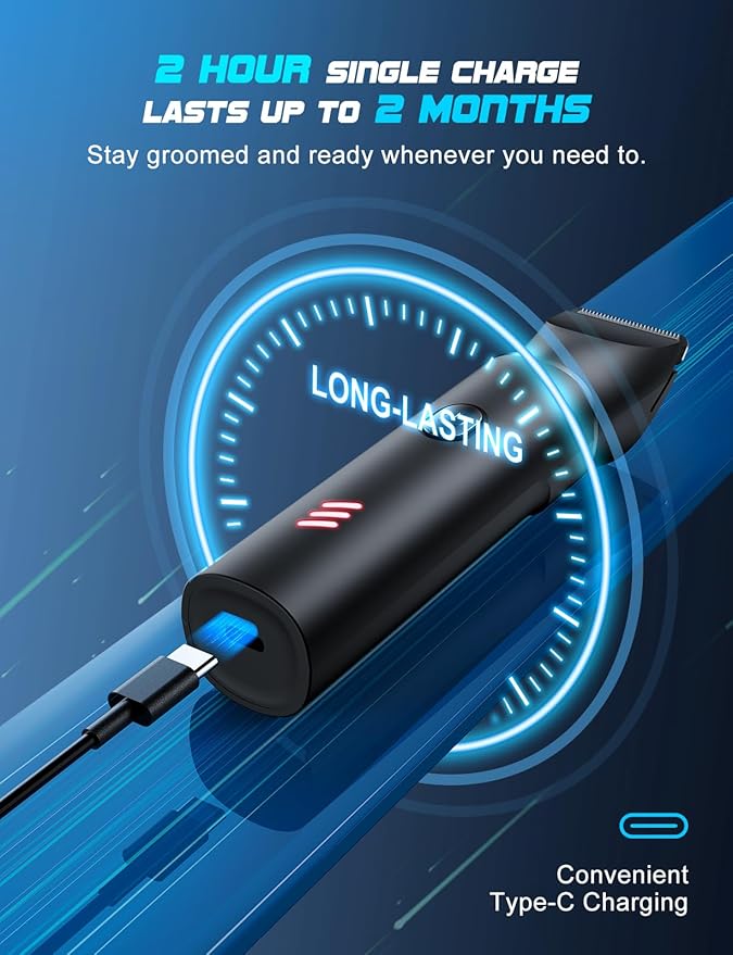 Body Hair Trimmer for Men: Manscape Electric Razor, Versatile Hair Beard Trimmer for Groin Nose/Ear Hair, Waterproof & USB-C Rechargeable,Travel Lock, Mens Gifts