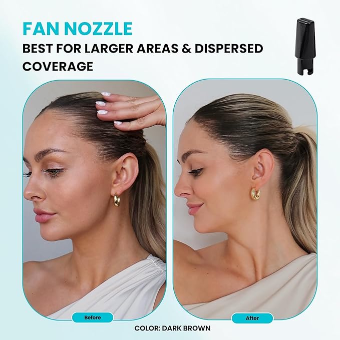 Hair Building Fibers, 15G, with BONUS Pump Applicator, Hairline Comb and 3 Nozzles, Hair and Hairline Filler Kit For Men and Woman (Medium Brown)