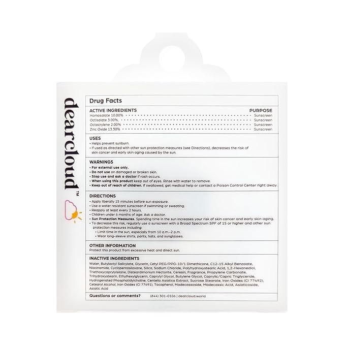 dearcloud Dear Sun Perfecting SPF Cushion – Color Adapting Sunscreen, Korean Sunscreen SPF 50+ (.53 oz)