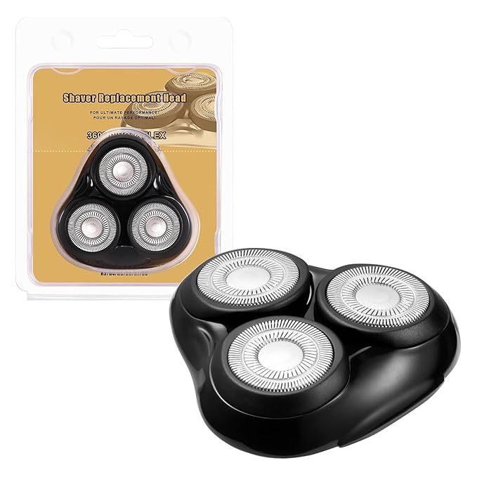 Rotary Replacement Shaver Head,Compatible with Remington Shaver Series,forR3,R4,R5,R6,R7,R8,SP-3141 and SP-5161 Foils (Black-2 PC)
