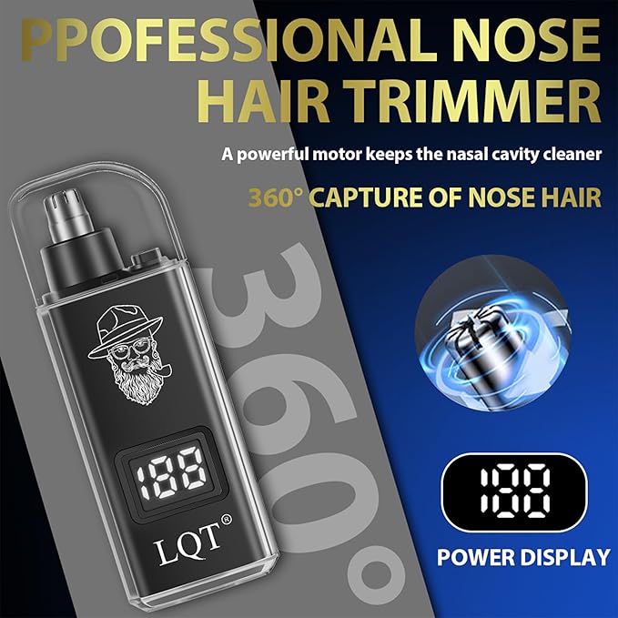 Electric Foil Shaver for Men 3-Piece Grooming Kit with Floating Blades & LED Display, IPX7 Waterproof Wet/Dry Beard Trimmer, Cordless Rechargeable Electric Razor for Travel (Black)