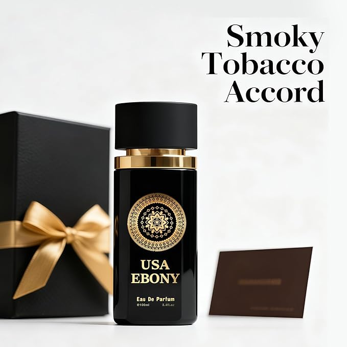 USA EBONY Cologne for Men/Eau de Parfum Natural Spray 3.4 Fl Oz Perfume for Men Suitable for All Skin Type Fragrance Daily Used