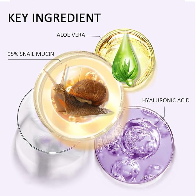 Retinol Cream for Face, Snail Mucin Face Moisturizer with Retinol and Hyaluronic Acid, Anti Aging Face Cream for Women and Men Day & Night Lifting & Firming Anti Wrinkle for All Skin Types 1.76 Fl Oz