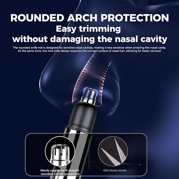 Battery Personal Trimmer for Hygienic Grooming with for Eyebrows, Neckline, Nose, Ears, & Other Detailing Rechargeable