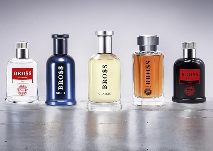 Hybrid & Company Men's 5 Pcs Classsic Scent Spray For Men Pour Homme Eau De Toilette Natural Spray