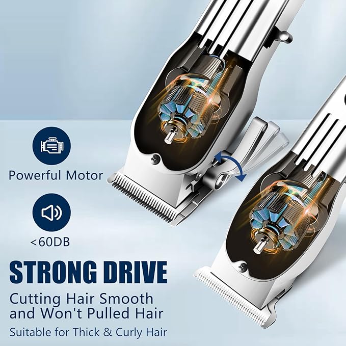 SUNNOW Professional Hair Clippers and Trimmer Set, Beard Trimmer & Foil Shaver & Nose Trimmer Kit for Men, Cordless Mens Clippers and Grooming Kit for Hair Cutting, Beard Styling, Home, Barber