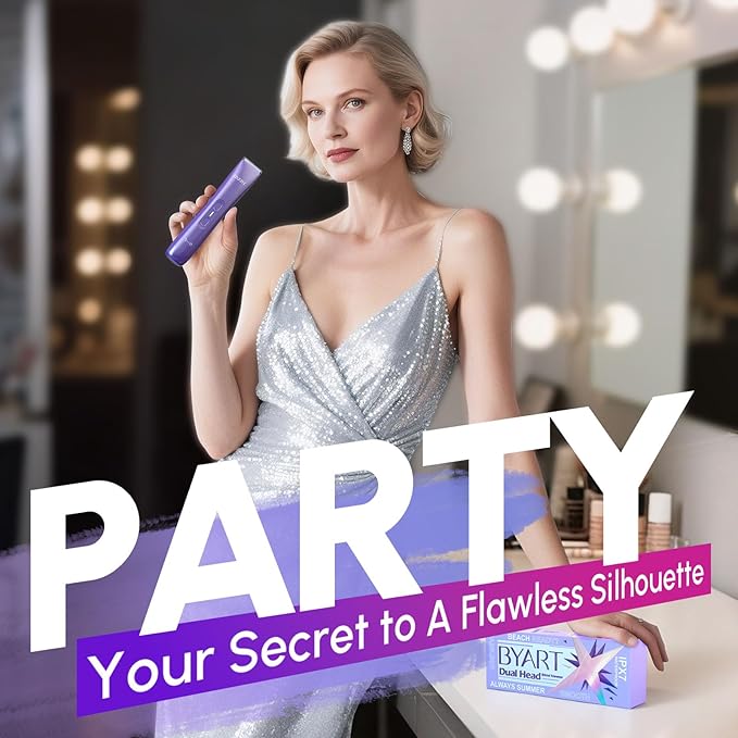 Bikini Trimmer for Women Dual Head โ IPX7 Waterproof & Painless Electric Razor for Pubic Hair, Face, Legs, Underarms โ Portable Cordless Shaver with Fast Charging, Teen Girl Gifts Trendy Stuff, Purple