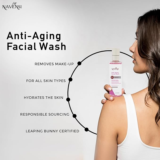 Anti Aging Face Wash 150ml | Hyaluronic Acid, Manuka Honey, Charcoal & Aloe Vera Facial Wash For Women & Men | Deep Cleansing, Hydrating Facial Cleanser For Smooth, Youthful Skin