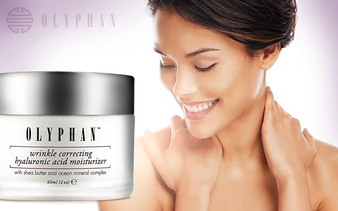 OLYPHAN Best Hyaluronic Acid Cream Moisturizer for Face with Shea Butter & Ocean Complex. Reduce Wrinkles & Fine Lines