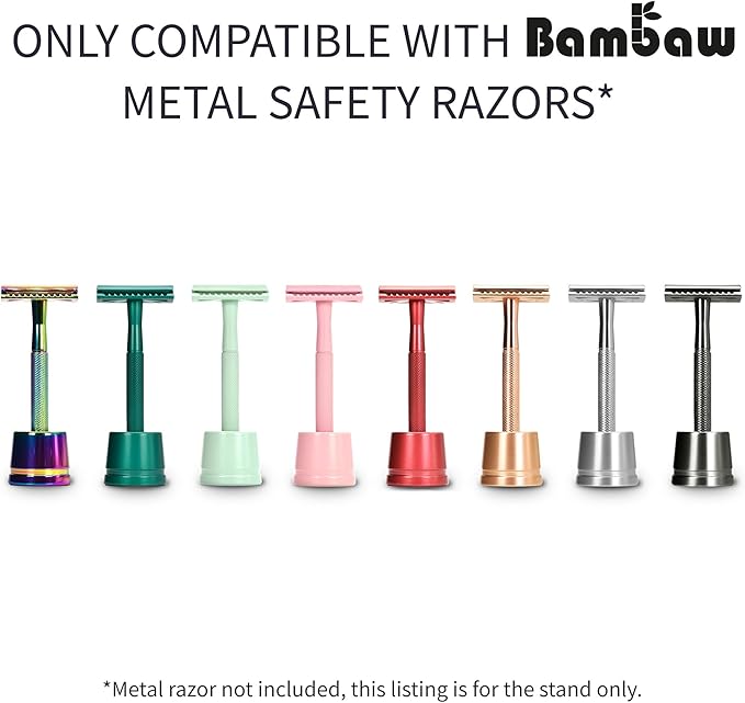 Bambaw Red Safety Razor Stand | Razor Holder for Men | Shaver Holder Stand does not fit all Safety Razors | Double Edge Safety Razor Stand | Safety Razor Holder Stand | Single Razor Stand
