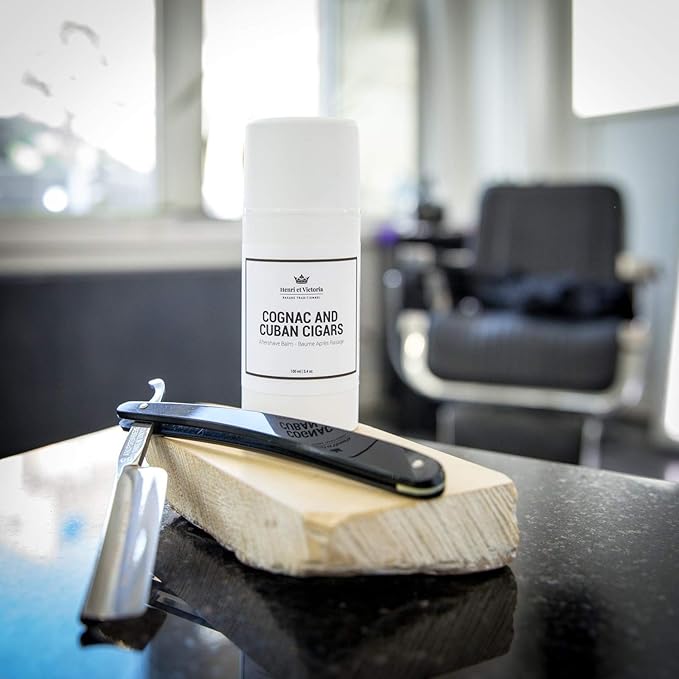 HENRI ET VICTORIA After Shave Balm for Men | Post Shave Balm - | Made by Skilled Artisans | Prevents and Cures Razor Burns | 3,4 oz