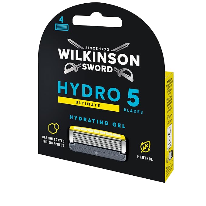Wilkinson Sword Hydro 5 Skin Protection Advanced - 4 5-Blade Razor Blades Refills with Menthol Enriched Lubricant Band