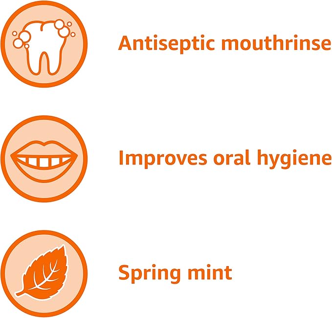 Amazon Basics Antiseptic Mouthwash, Mint, 8.5 Fl Oz, 1 Pack