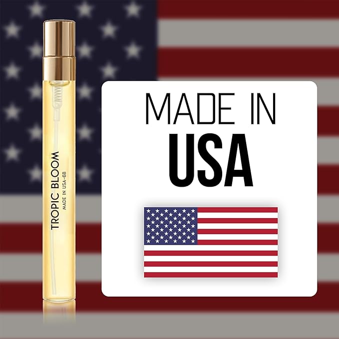 PUREU Pheromones Perfumes for Women & Men Amber Vanilla Jasmine Long Lasting Pheromone Perfume Oils Cologne for Men Wife Gift Ideas.Travel Size 0.4oz/12 mL-Tropic Bloom 68