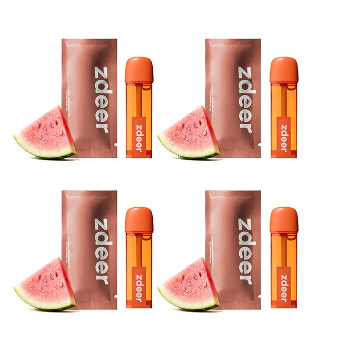 ZDEER Cooling Ice Watermelon Oral Spray Pods, 4-Pack Alcohol-Free Breath Freshener