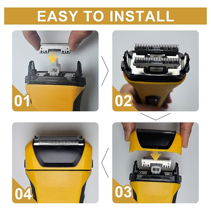 7045-100 Shaver Head Replacement Foils&Cutters and Head Compatible with wahl Yellow lifeproof 7061 Series (Yellow 7045-1 PCS)