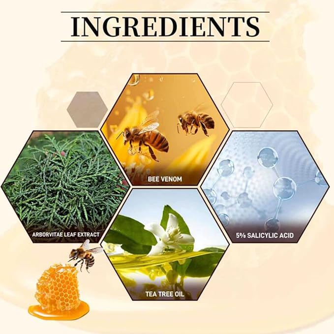 Bee Venom Repair Cream, Hydrating Moisturizing Cream, Natural Honey Bee Venom Repair Cream Remove Spots for Men&Women, Bee Venom Moisturizing Cream for All Parts of the Body 2 OZ