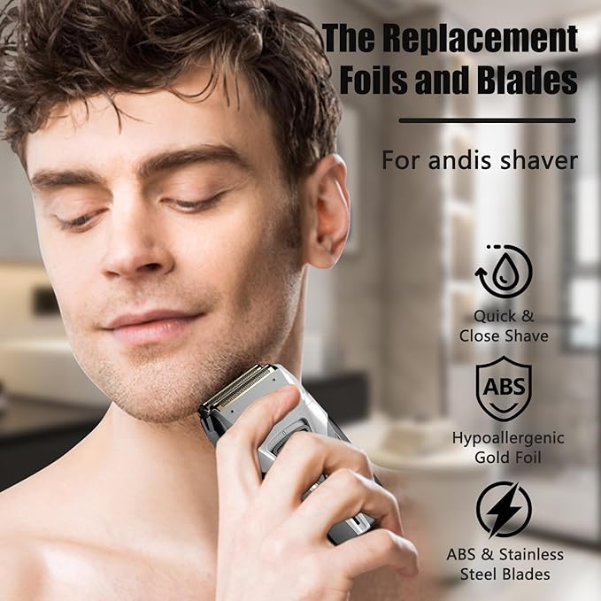 Foil Shaver Replacement Compatible with Foil Shaver Model TS-1 TS-2 17150 17200 17235 Pro, Replaces 17155 17160 17280 Foil And Blades Profoil Lithium Shaver Head Parts