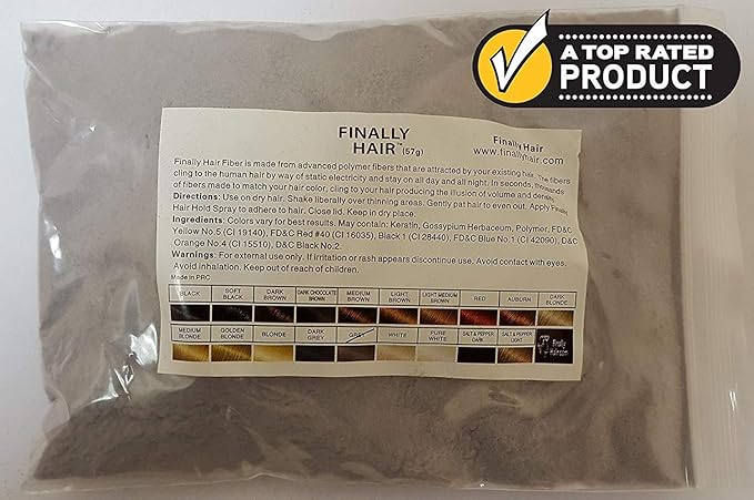Hair Building Fibers 57 Grams. Highest Grade Refill That You Can Use for Your Bottles From Competitors Like Toppik?, Xfusion?, Miracle Hair? (Grey)