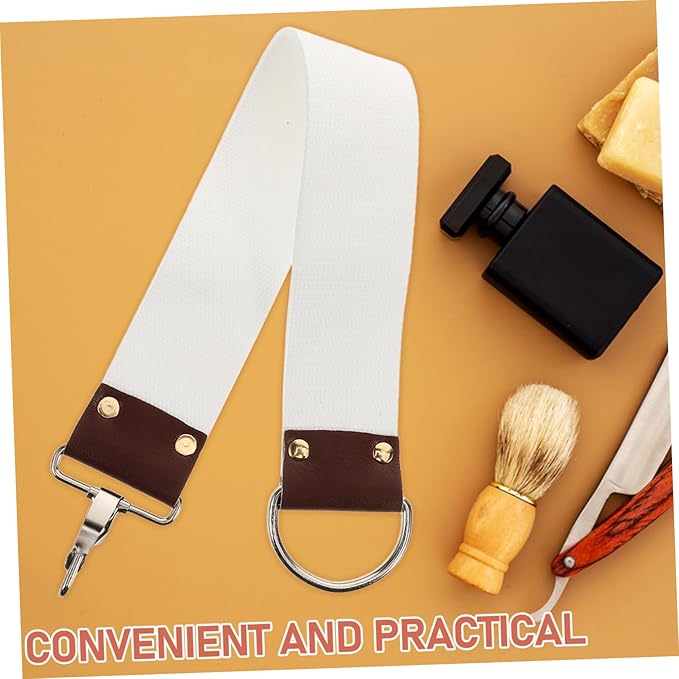 PartyKindom Dual Layer Canvas Razor Strop for Straight Razors Professional Barber Sharpening Belt Lightweight Portable for Go Grooming Enhances Blade Longevity Easy