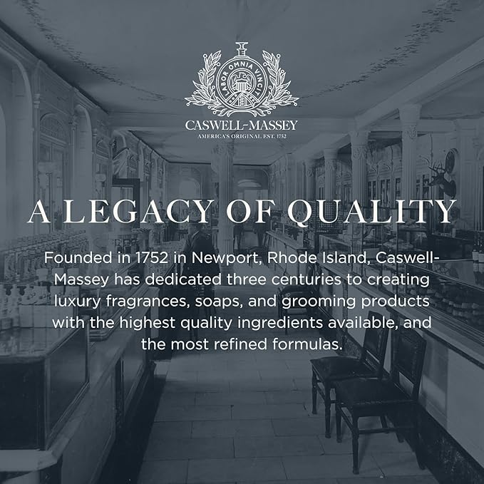 Caswell-Massey LX48 Eau de Parfum Spray, Bold Masculine Scent with Cedarwood, Leather & Tobacco, Fragrance for Men, Made in USA, 0.25 Oz