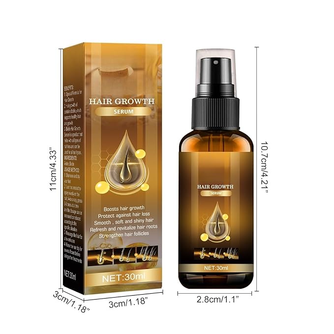 Hair Growth Serum for Women and Men, Hair Follicle Treatment, Hair Care for Germinal Essence Conditioner for Regrowth & Loss Treatment (1cps)
