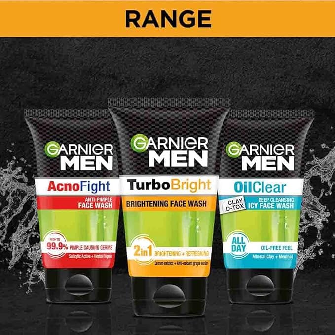 Garnier Men TurboBright Face Wash, 100 Gram