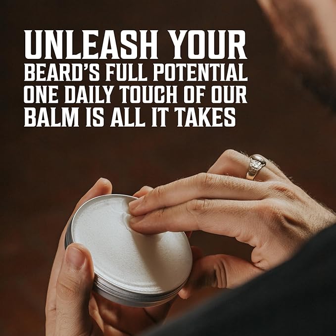 Viking Revolution 4 Beard Balm Variety Pack (1oz Each) – Coffee & Whiskey, Palo Santo, Sea Salt and Unscented – Styles, Strengthens & Softens Beards & Mustaches – Leave-In Conditioner Wax for Men