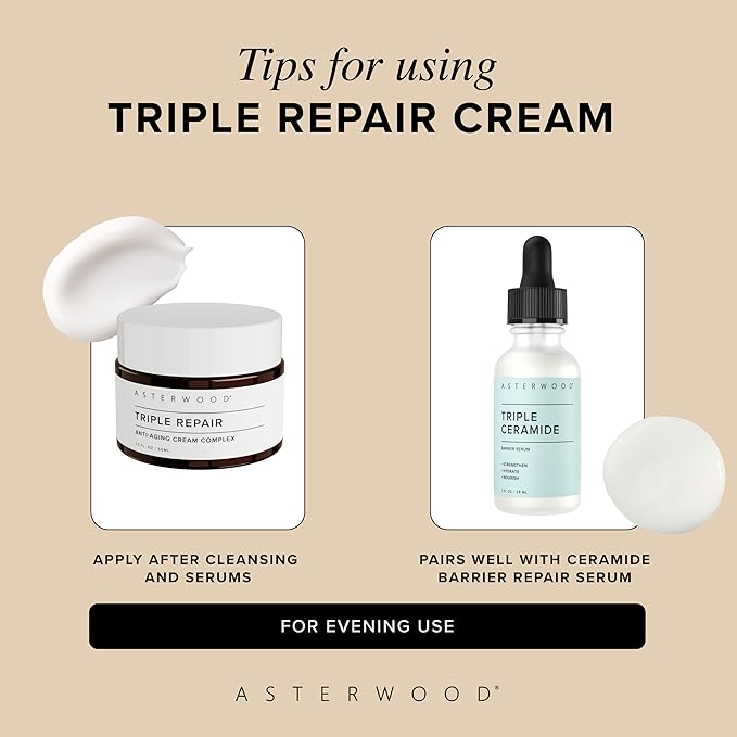 Asterwood Naturals Barrier Boost Cleansing Gel 5.29 Fl Oz + Triple Repair Cream