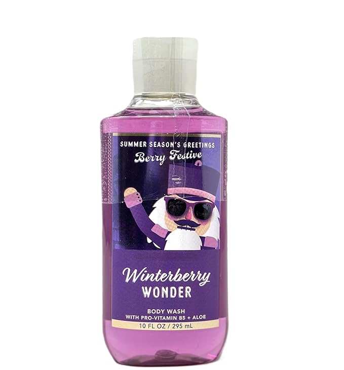 Bath and Body Body Wash with Pro Vitamin B5 + Aloe (10 FL OZ / 295 ML, Winterberry Wonder)