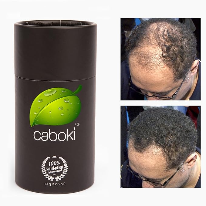 Caboki Hair Fibers for Thinning Hair – Natural Plant-Based Hair Powder for Men & Women – Instantly Thicker Fuller Looking Hair – Wind & Sweat Resistant – 30g, 90-Day Supply, Dark Brown