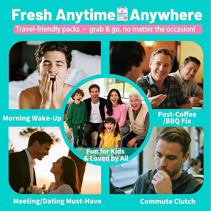 22.5 Billion CFU Oral Probiotics, 3 Strains (AP-32, ET-66, LPL28), Sugar-Free Strawberry Mint Powder with Fizz, Instant Bad Breath Freshener & Gum Health Support, Just Pour in Mouth