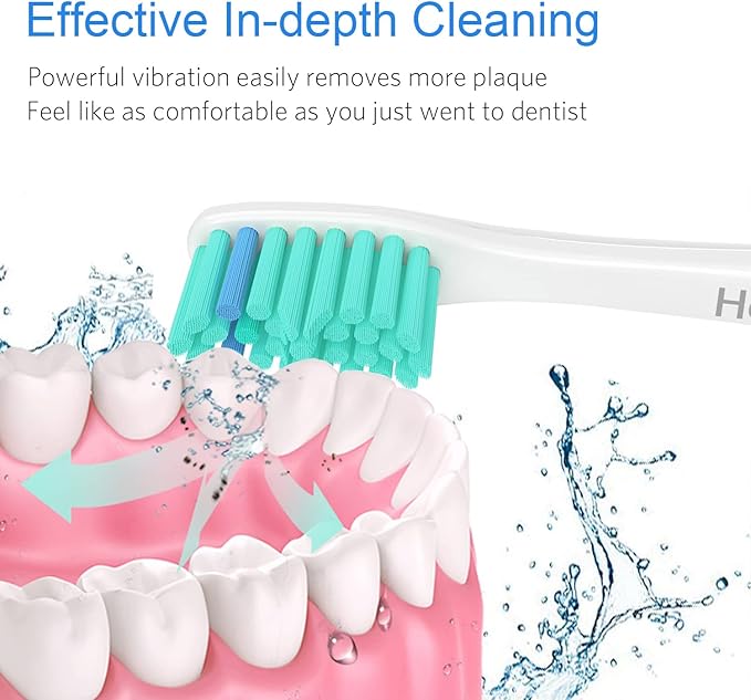 Replacment Heads Compatible with Philips Sonicare, for E-Series Essence, for Xtreme, for Elite, for Advance, and for CleanCare Electric Toothbrush, Toothbrush Replacment Heads Refills, 6 Pack